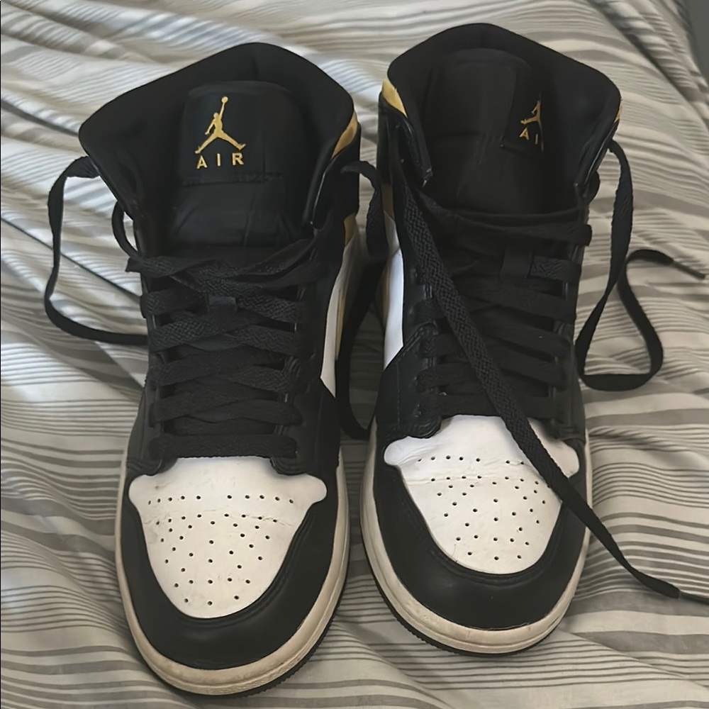 Jordan Black and White High-Top Sneakers